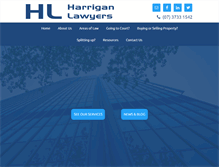 Tablet Screenshot of harriganlawyers.com.au